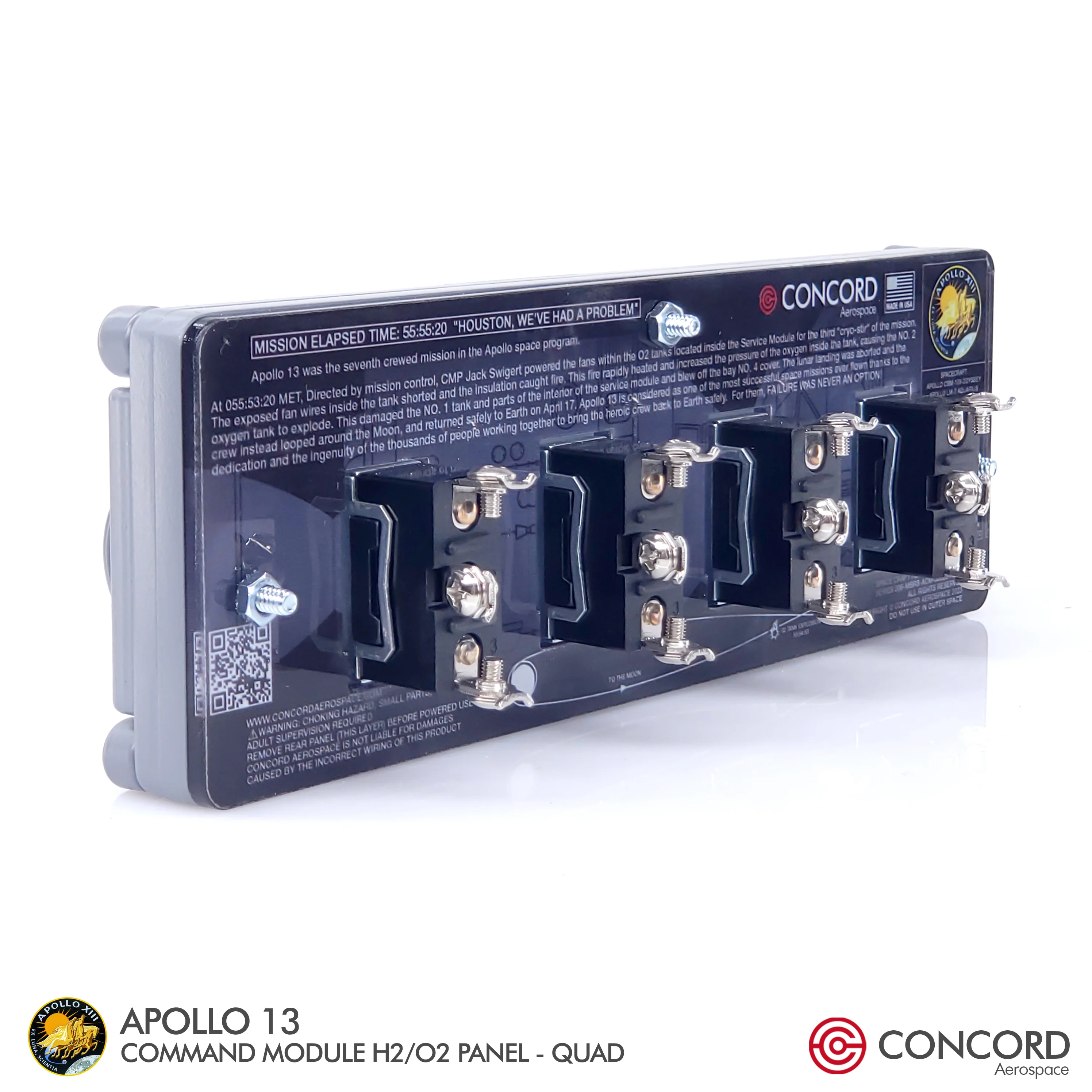 APOLLO13 COMMAND MODULE  H2/O2 FANS QUAD SWITCH PANEL - Image 5