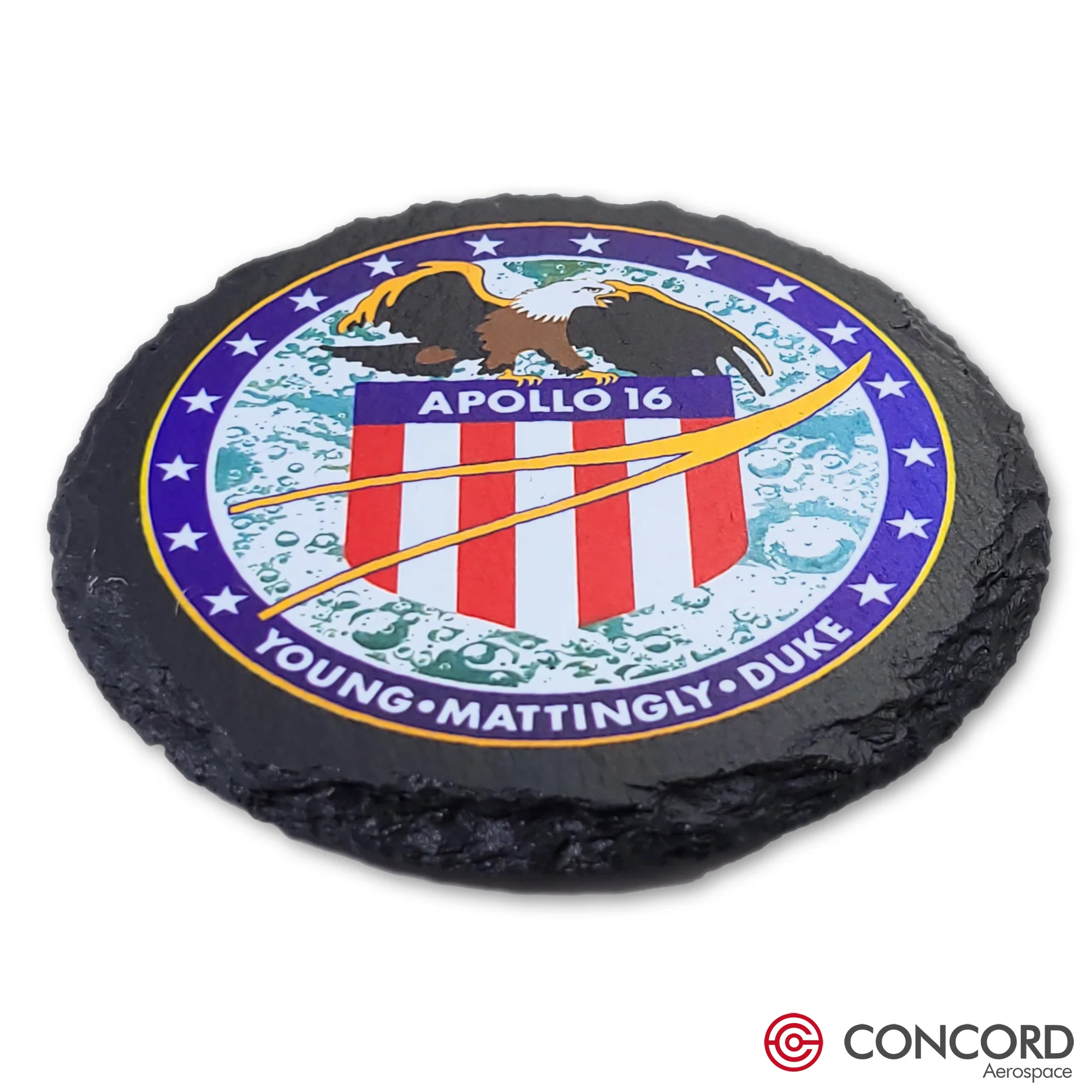 APOLLO 16 MISSION - SLATE COASTER - Image 2
