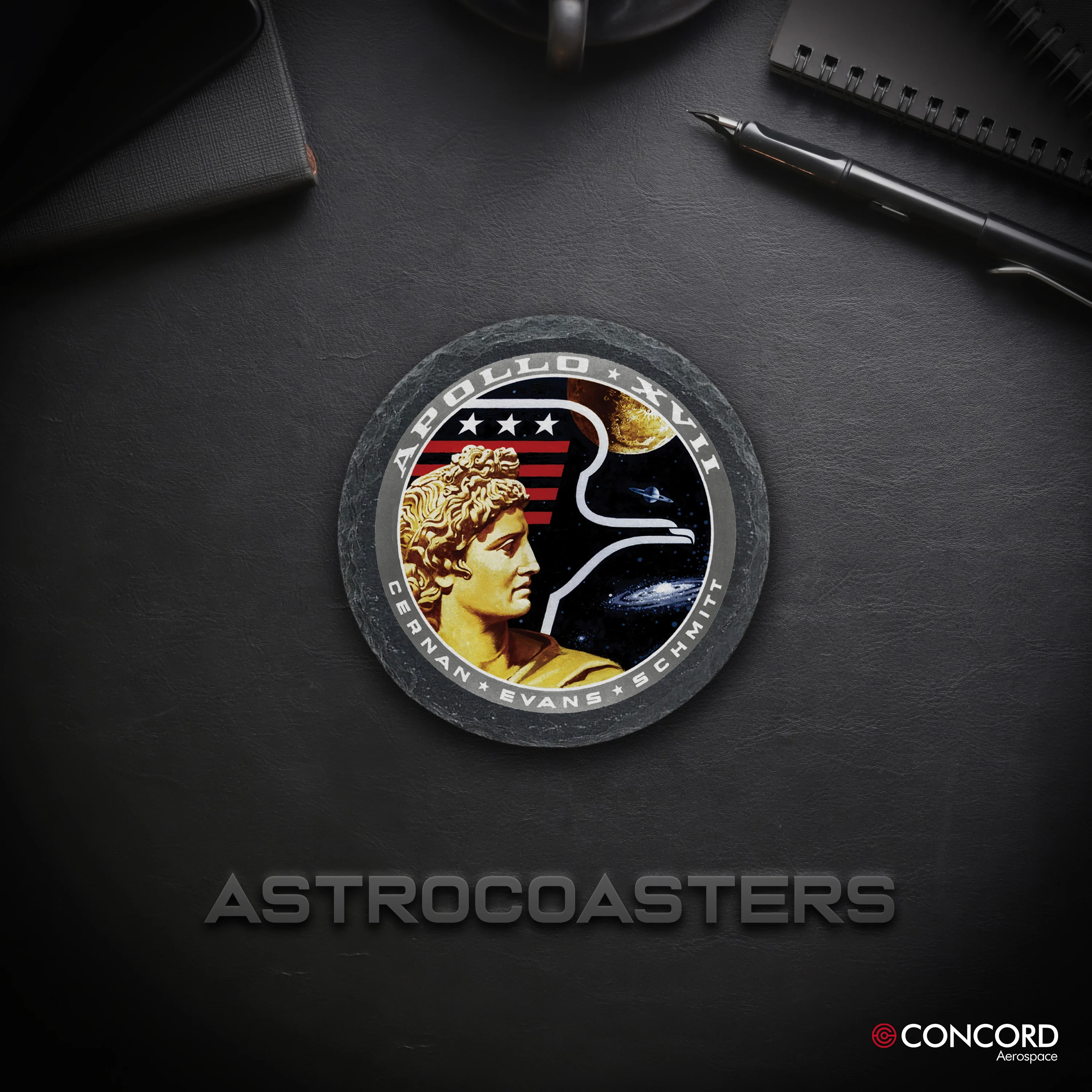 APOLLO 17 MISSION - SLATE COASTER - Image 6