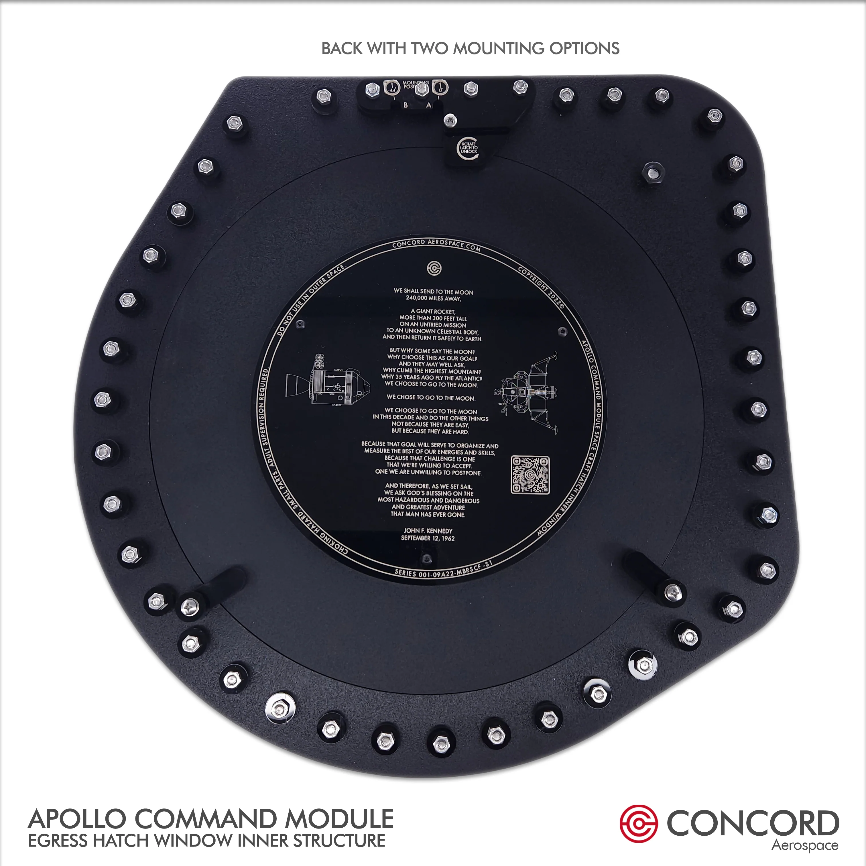 APOLLO COMMAND MODULE HATCH WINDOW - INNER STRUCTURE FRAME - Image 14
