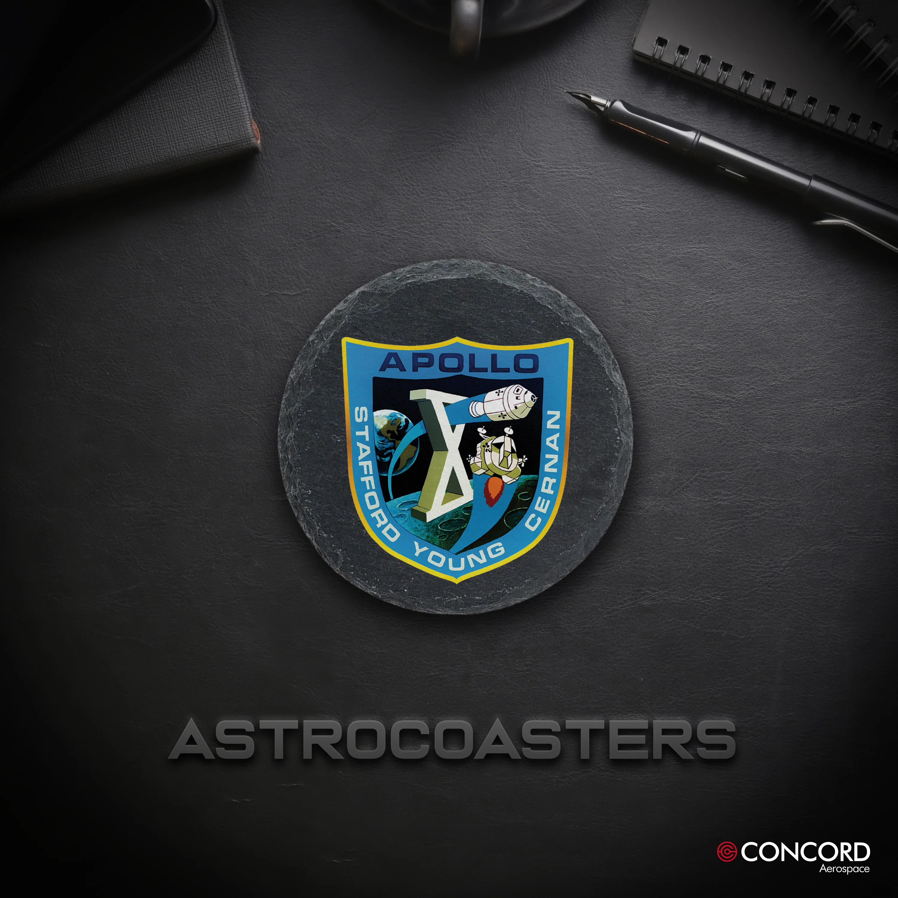 APOLLO 10 MISSION - SLATE COASTER - Image 5