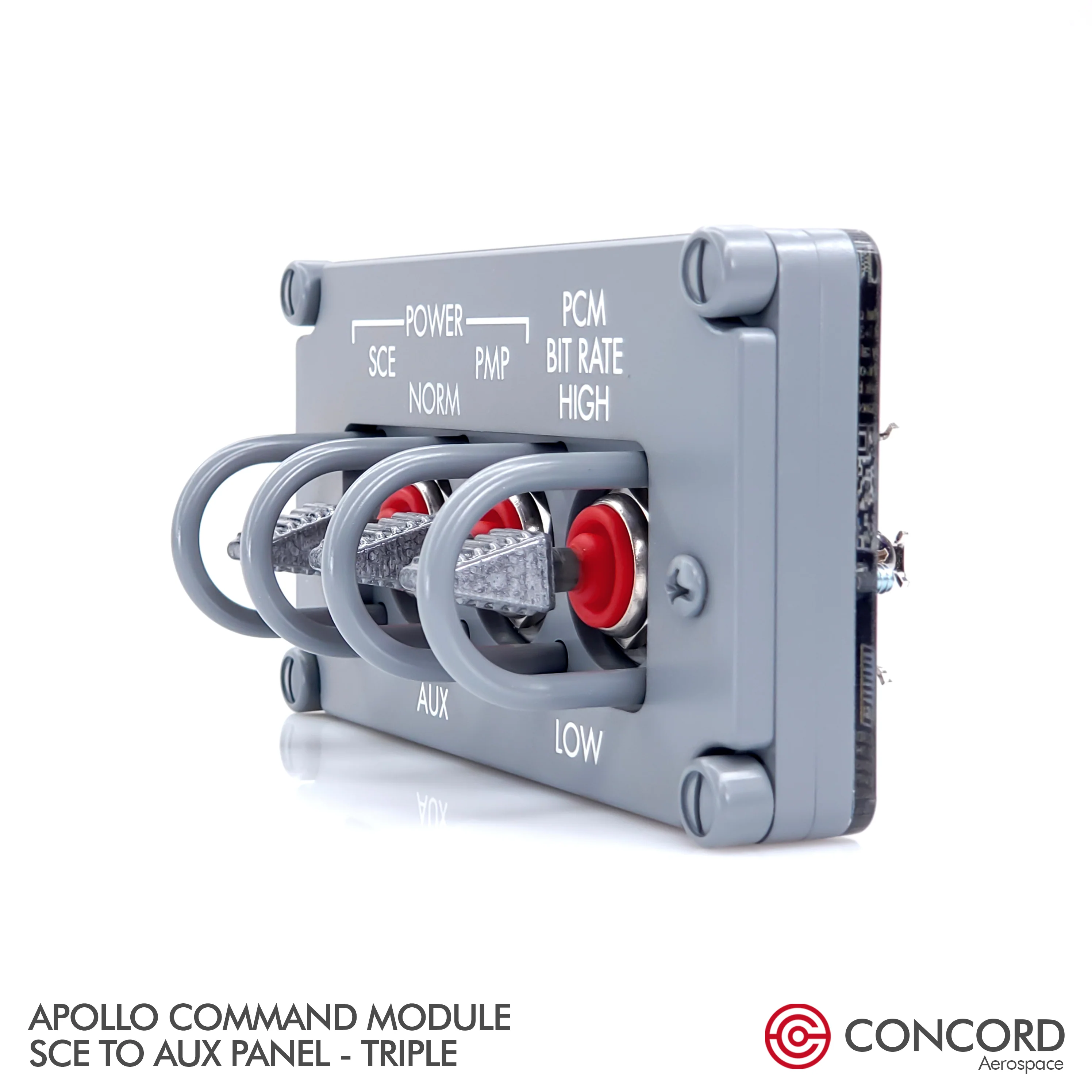APOLLO COMMAND MODULE TRIPLE SWITCH PANEL - SCE to AUX - Image 11