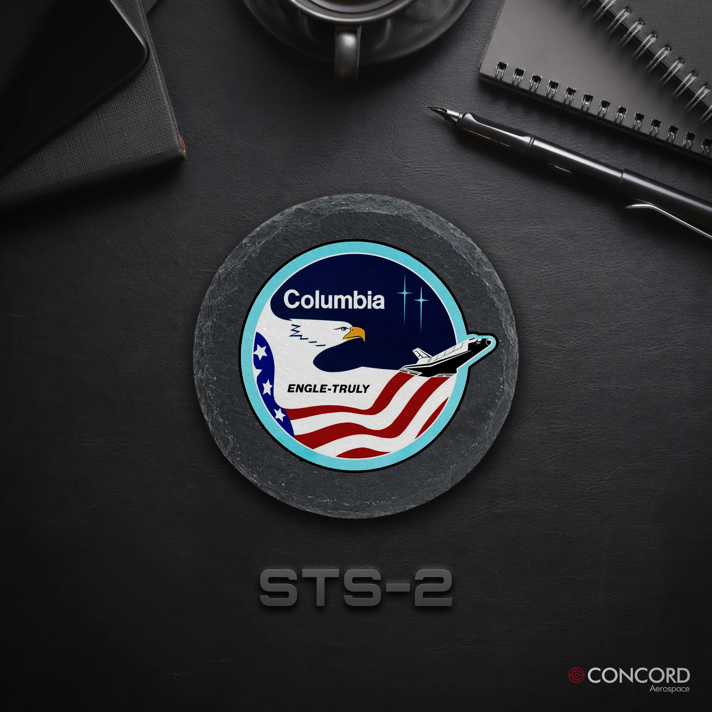 STS - 2 SPACE SHUTTLE - SLATE COASTER - Image 5